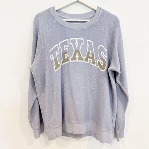 Altar’d State Texas‎ Ribbed Crew Neck Pullover Sweatshirt Loungewear Game Day XS